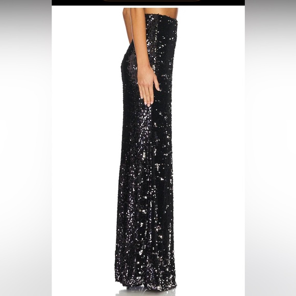 NWOT L'AGENCE Fully Sequined Maxi Skirt In Cloud Blue - Picture 13 of 16